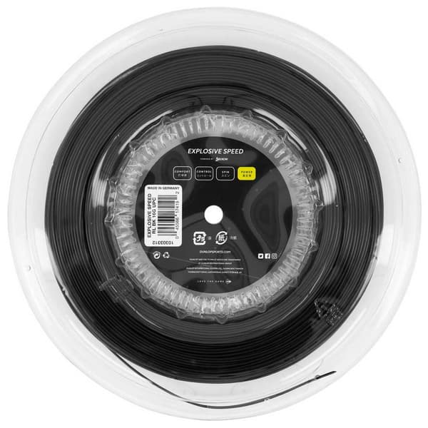 Dunlop Tennis Hjulsnor Explosive Speed Polyester 200 M Sort 1.30 mm