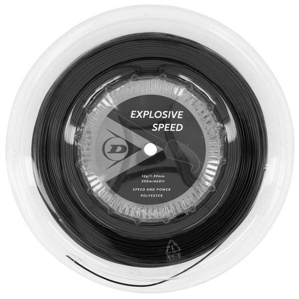 Dunlop Tennis Hjulsnor Explosive Speed Polyester 200 M Sort 1.30 mm