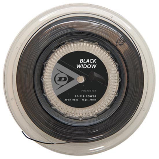 Dunlop Tennis Enkeltstreng Black Widow 200 M Sort 1.26 mm