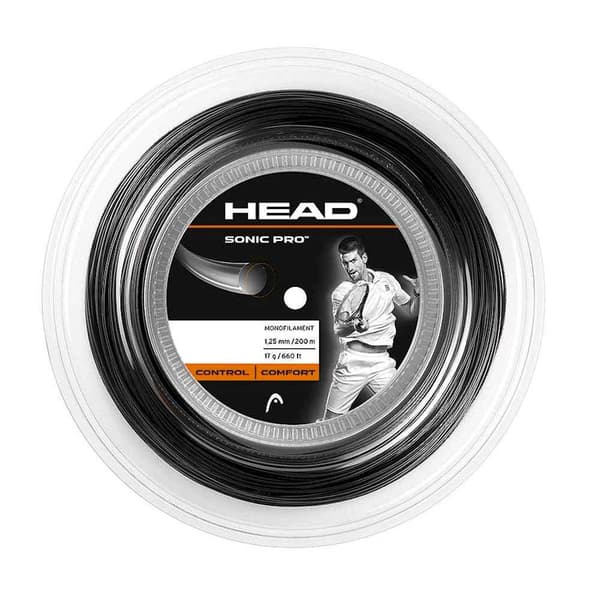 Head Racket Tenniskelan Kieli Sonic Pro 200 M Musta 1.25 mm