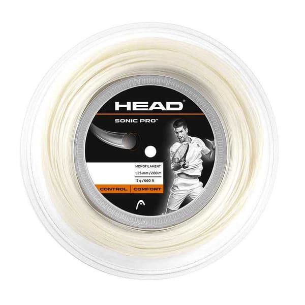 Head Racket Tenniskelan Kieli Sonic Pro 200 M Valkoinen 1.30 mm