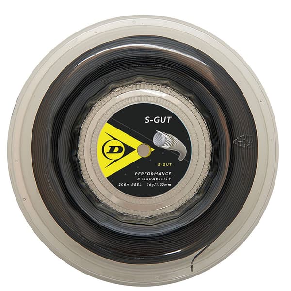 Dunlop Rigging Spole Tennis S Gut 200 M Sort 1.25 mm