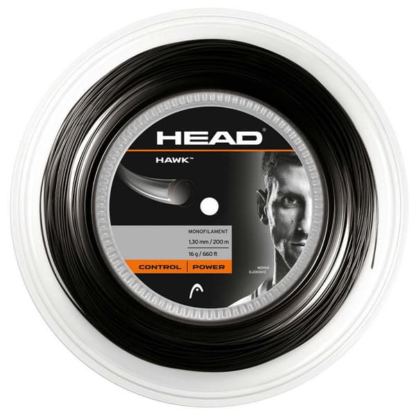 Head Racket Tenniskelan Kieli Hawk 200 M Musta 1.25 mm