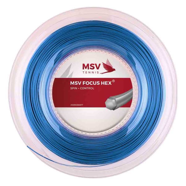 Msv Tennis Focus Hex 12 M Yksittäinen Tenniskieli Kirkas 1.27 mm