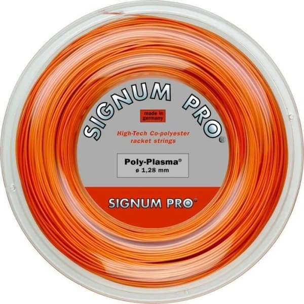 Signum Pro Poly Plasma 200m tennissnöre - orange - 1,28mm