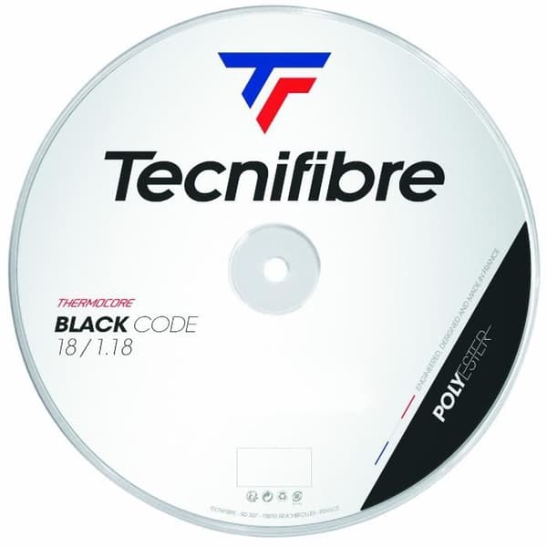 Tecnifibre Black Code 200m tennissnöre - svart - 1,32mm