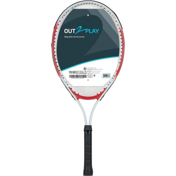 Out2Play tennisracket - svart/vit/röd - 59x3x26,5 cm