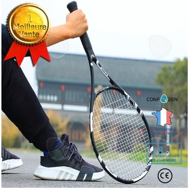 CONFO® Enkel nybörjartennisracket i kolfiber