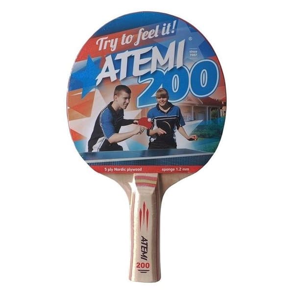 ATEMI R0637 bordtennisracketar - Set med 2 racketar - Svart och Röd