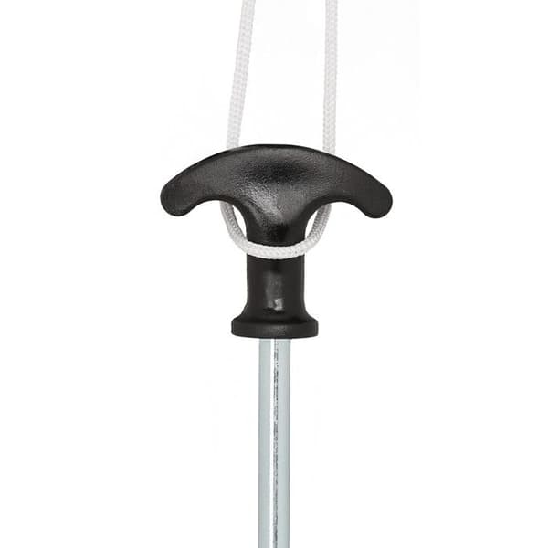 Relaxdays skruvstake, 12-pack, med gänga, stål, tältpinnar, tält, paviljong, 31 cm, svart