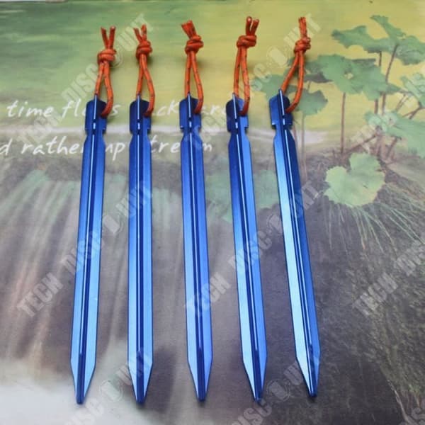 TD® 4-delat set 18 cm tältpinnar - Tjocka campingpinnar Monterade legeringstälttillbehör Blå