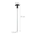 Miniatyrbild 4 av 6: Relaxdays skruvstake, 12-pack, med gänga, stål, tältpinnar, tält, paviljong, 31 cm, svart