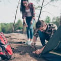 Miniatyrbild 2 av 6: Relaxdays Tältpinnar set om 12, tältspik för hårda ytor, camping, presenning, rostfritt stål, HLP: 20x4x1,5 cm, svart