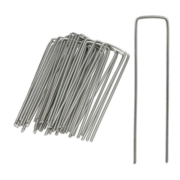 Relaxdays Peg Set med 25 tältpinnar Garden Ground Anchor Peg 15 cm Längd Galvaniserat stål, Silver
