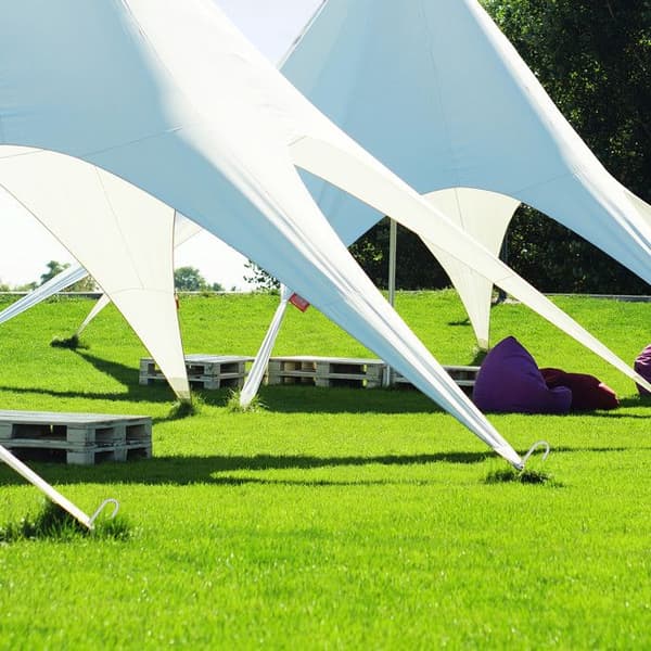 Relaxdays set med 10 markspett, långa tältspett, pavilion, trampolin, förzinkat stål på 45 cm, silverfärgad