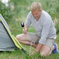 Miniatyrbild 3 av 6: Relaxdays Sardiner camping XL, set med 4, tältfäste, extra långa, tillbehör, i stål, 38,5 cm, silverfärgad