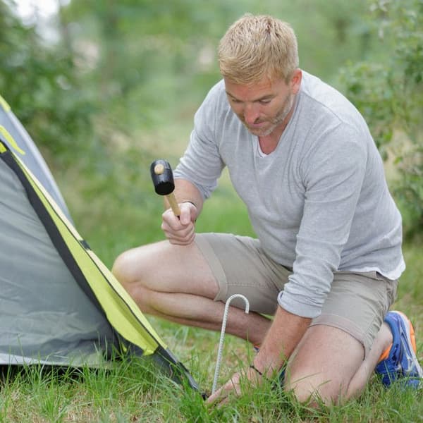 Relaxdays solankare i paket om 10, XL sardiner, extra långa, camping, tältaccessoar, stål, 38,5 cm, silverfärgade