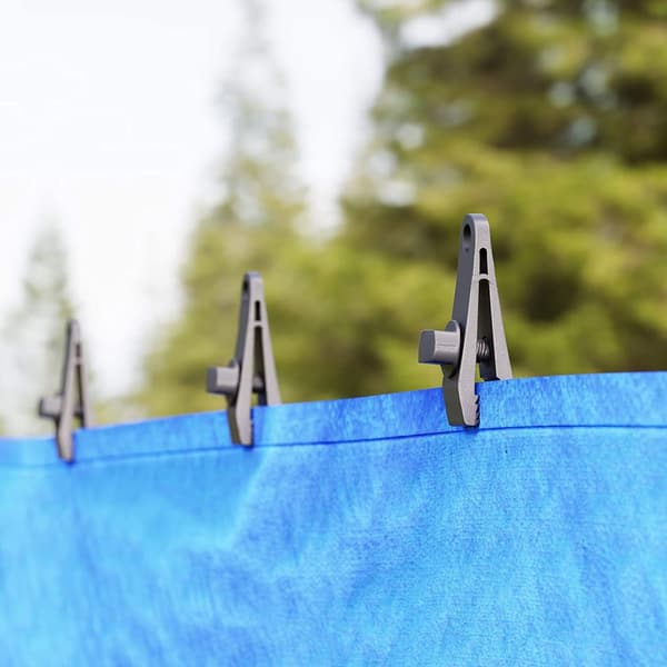 10-pack utendørs gjenbrukbare campingteltklemmersett Sort