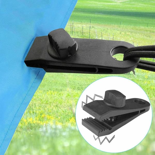 10 Pack Outdoor Camping Telttapidikkeet -sarja tuulenpitävällä köyden säilytyspussilla Musta