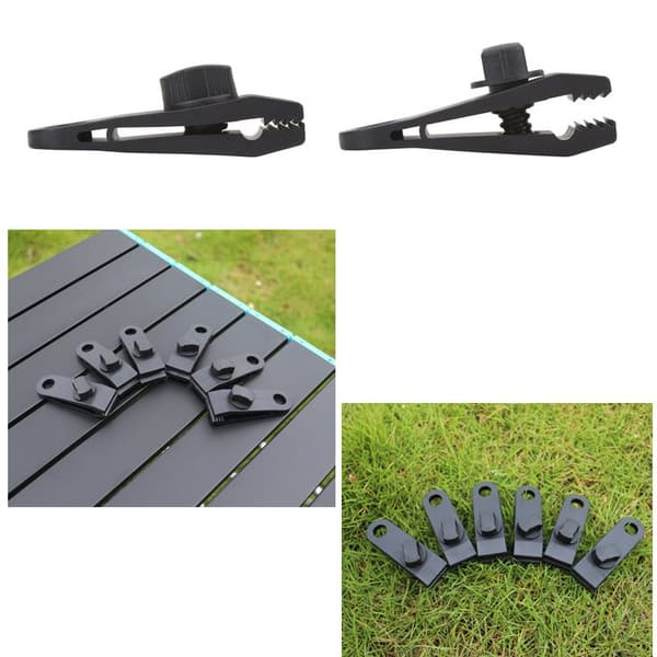 10 Pack Outdoor Camping Telttapidikkeet -sarja tuulenpitävällä köyden säilytyspussilla Musta