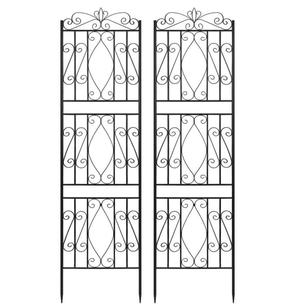 Trädgårdsgaller, Robust metallkonstruktion, Elegant design,svart