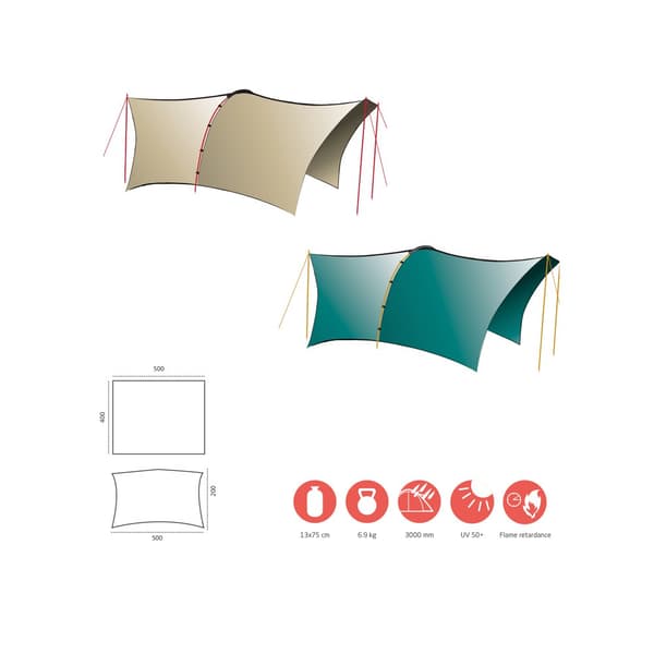 Grand Canyon Tahuta Shelter 4 Beige 500 x 400 cm