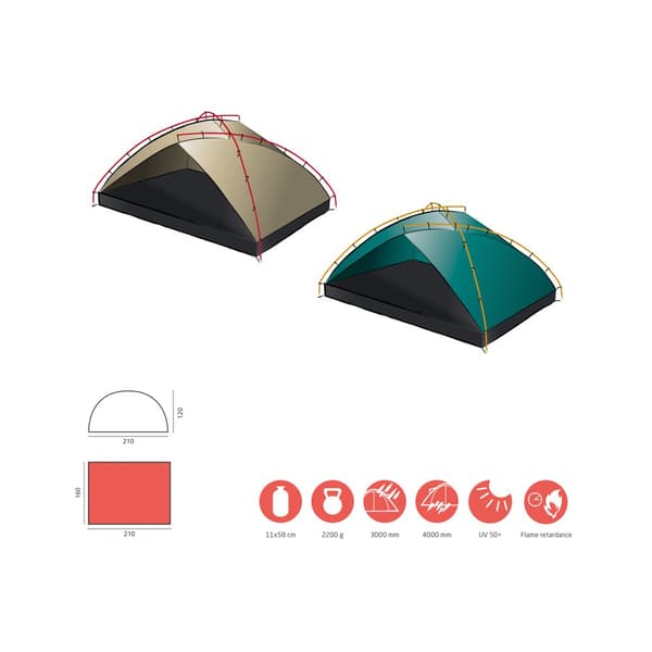Grand Canyon Tonto Beach Tent 3 Sininen 210 x 160 cm