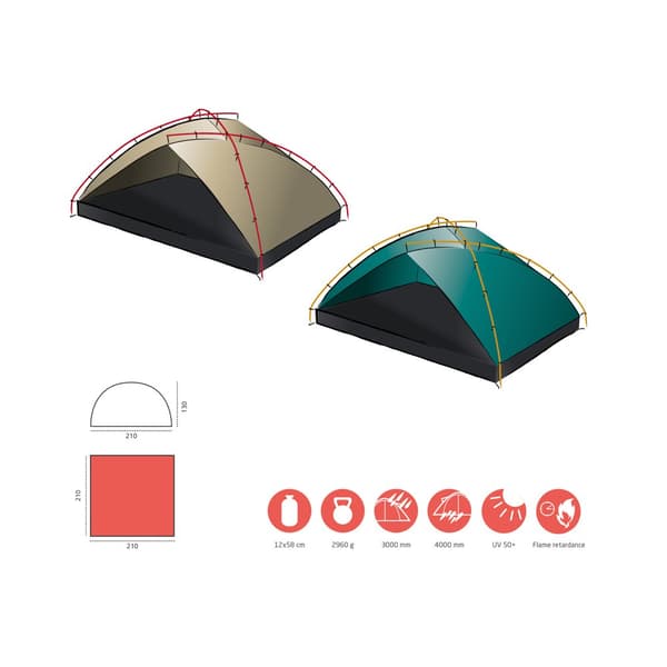 Grand Canyon Tonto Beach Tent 4 Blå 210 x 210 cm