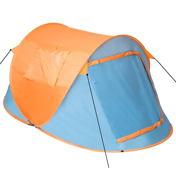 Pop up strandtelt - blå/orange