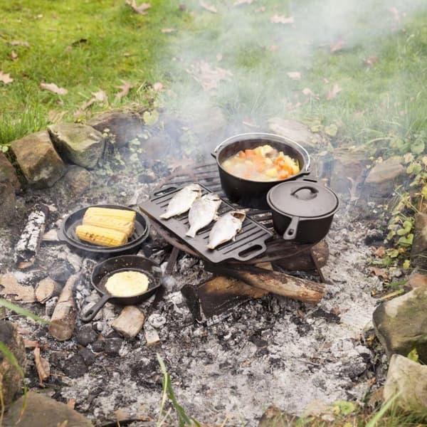 Esschert Design Matlagningsset Campfire sju delar svart FF240