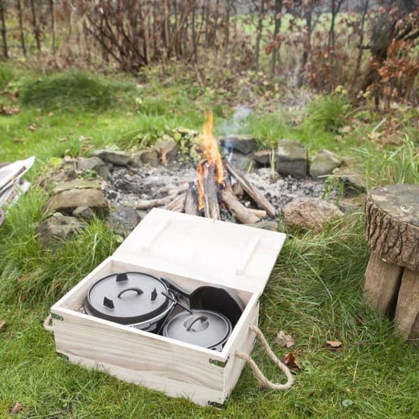 Esschert Design Matlagningsset Campfire sju delar svart FF240