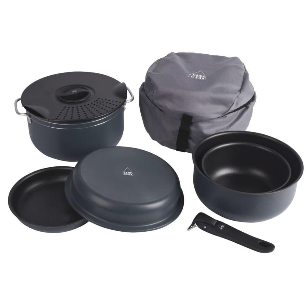 Camp Gear køkkengrejssæt 7 dele 1,4/2,5/3,3 l aluminium 2300349