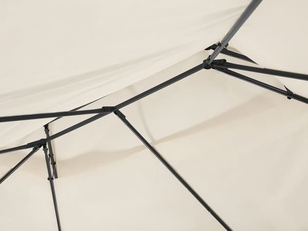 Havepavillon Beige 300 x 400 cm med Gardiner Stålramme