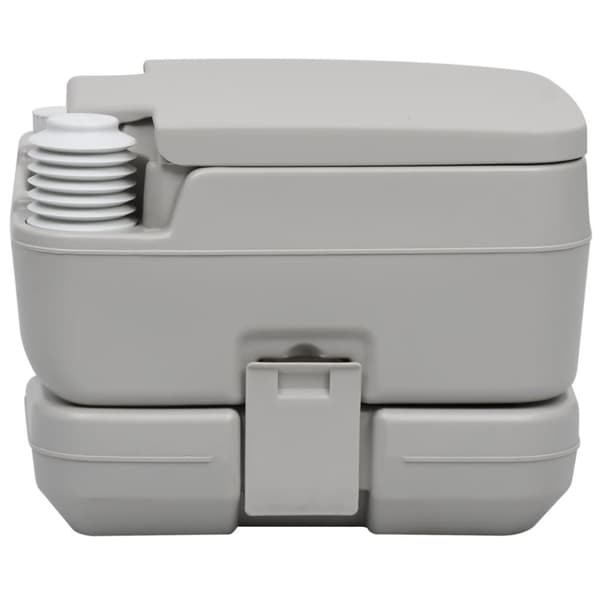 vidaXL transportabelt campingtoilet 10+10 l grå