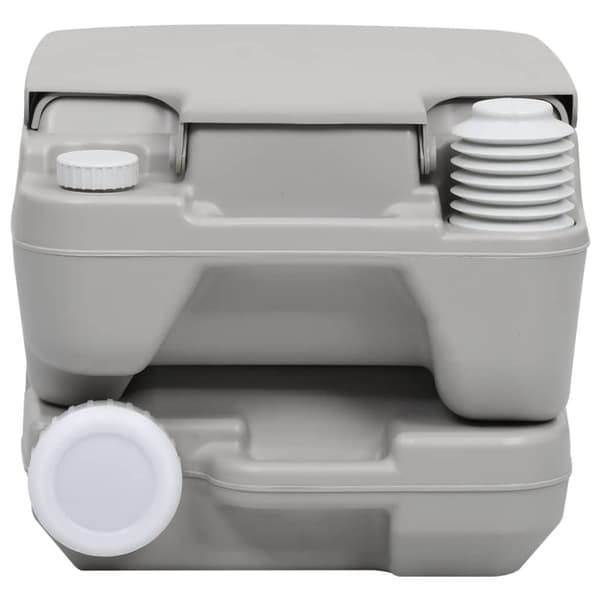 vidaXL transportabelt campingtoilet 10+10 l grå