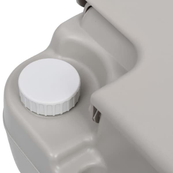 vidaXL transportabelt campingtoilet 10+10 l grå