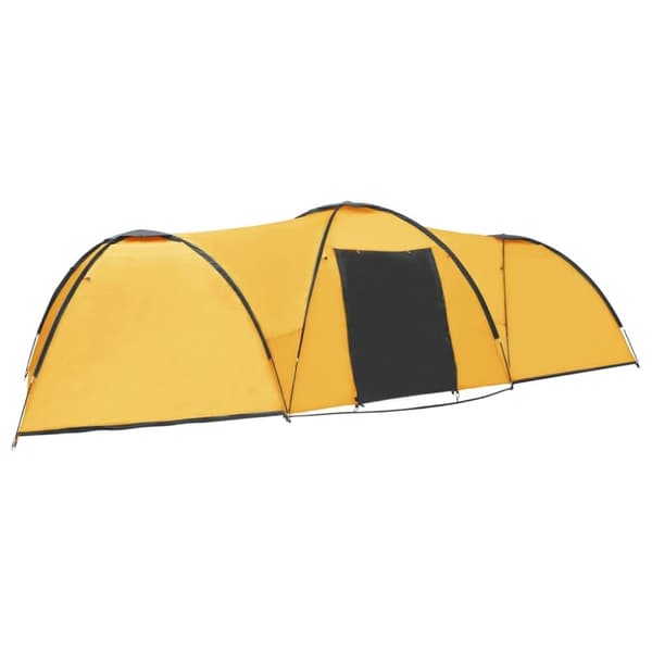 vidaXL Kupoltält 650x240x190 cm 8 personer gul