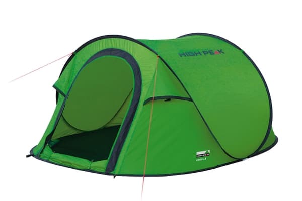 High Peak Vision 3, Camping, Tunell Telt, 2,3 kg, Grønn Grønn
