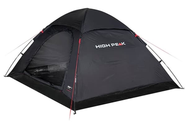 High Peak Monodome XL, Kupoltält, 4 personer, Ventilation, Vattentäta sömmar, Svart