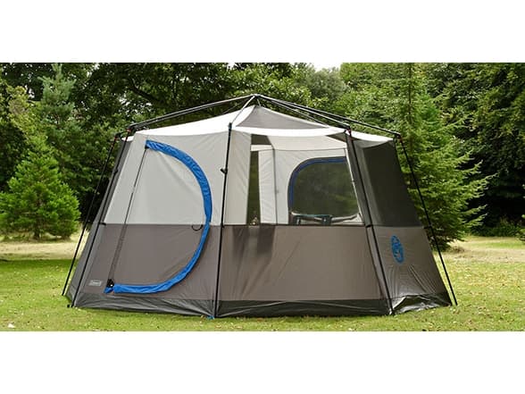 Coleman Cortes Octagon 8, Camping, Hard ramme, Dome/ Kuletelt, 8 person(er), Bakkdekke, Sort, Blå, Grå