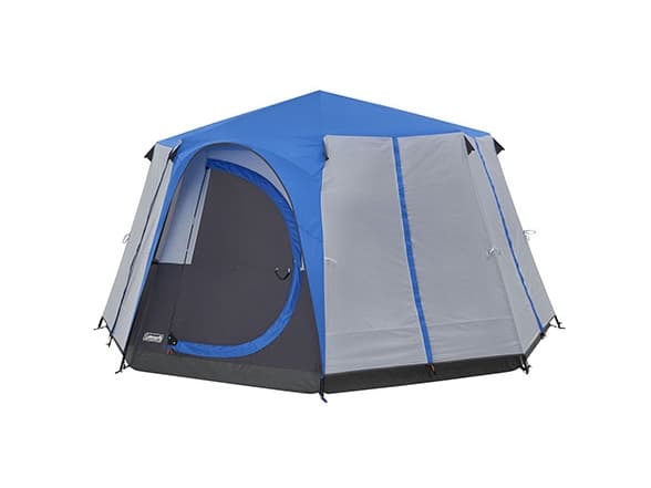 Coleman Cortes Octagon 8, Camping, Hard ramme, Dome/ Kuletelt, 8 person(er), Bakkdekke, Sort, Blå, Grå