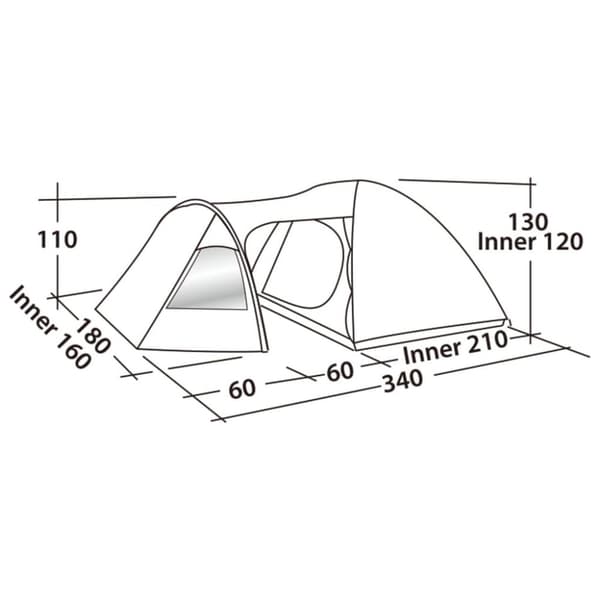 Easy Camp Tält Blazar 300 3 personer rustik grön