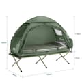 Miniatyrbillede 3 af 11: SoBuy 7-i-1 Camping Telt –  Til 1 Person | 193x86x160cm Grøn OGS32-GR