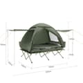 Miniatyrbild 3 av 11: SoBuy,4-i-1 tält med sovsäck för campingstol, hopfällbar barnsäng och tillbehör,OGS32-L-GR