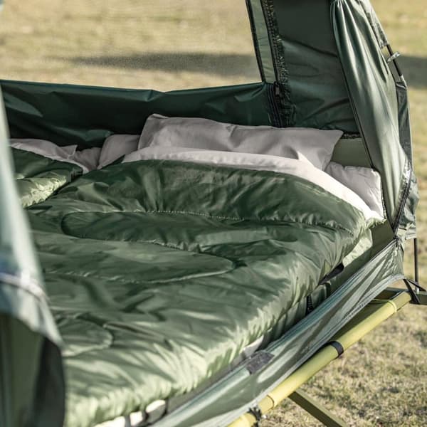 SoBuy,4-i-1 tält med sovsäck för campingstol, hopfällbar barnsäng och tillbehör,OGS32-L-GR