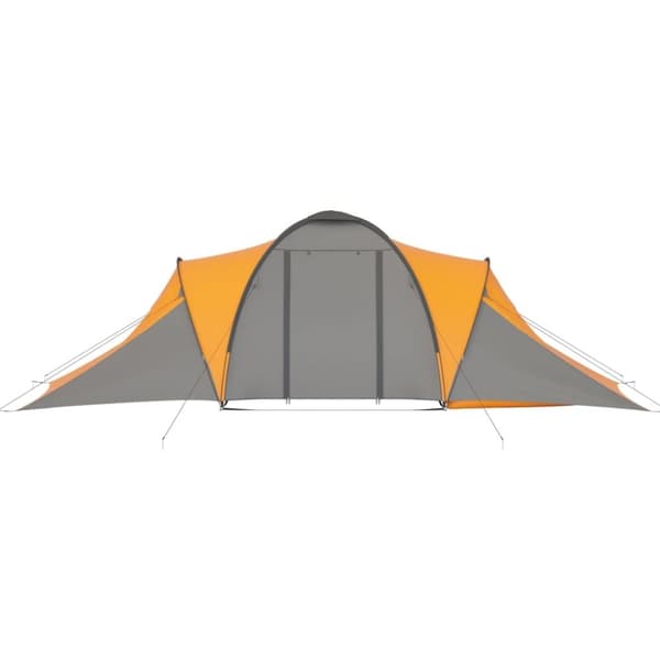 vidaXL Campingtelt 6 personer grå og oransje