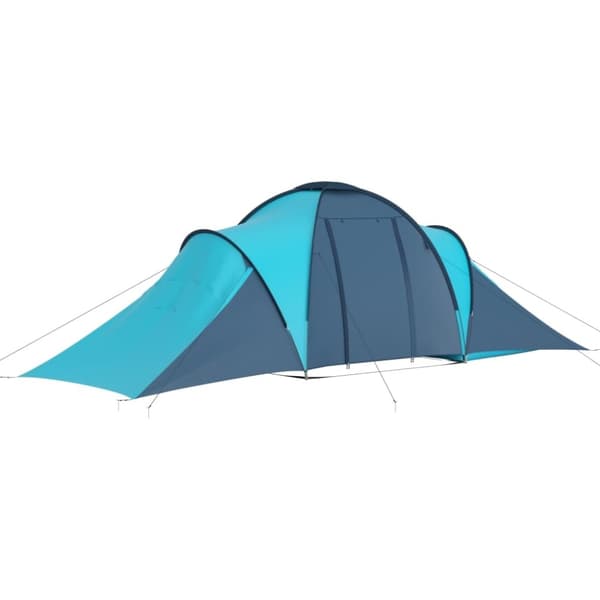 vidaXL Campingtelt 6 personer blå og lyseblå