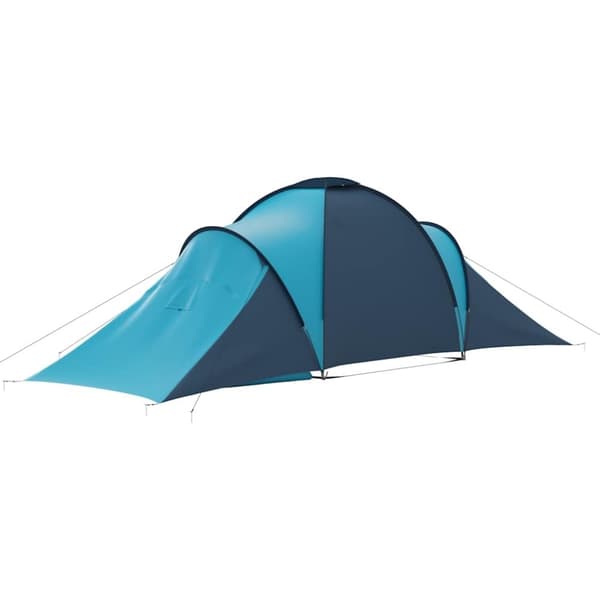 vidaXL Campingtelt 6 personer blå og lyseblå