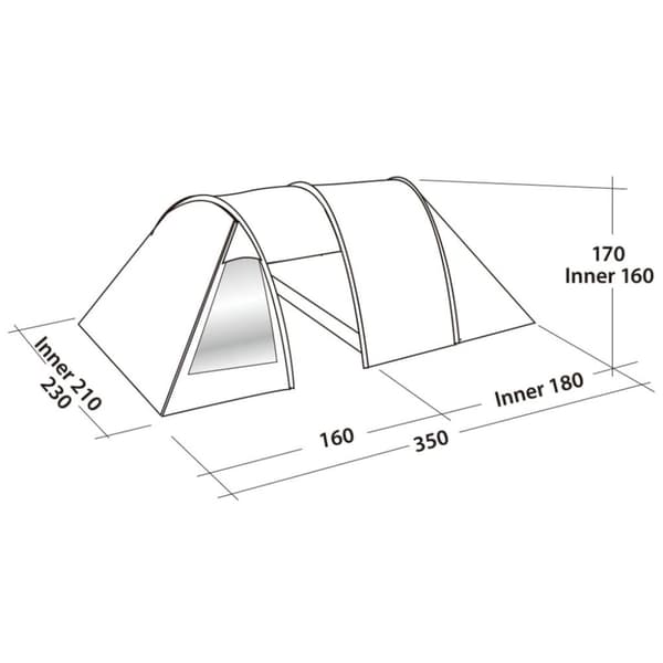 Easy Camp 3 hengen teltta Galaxy 300 maalaismaisen vihreä