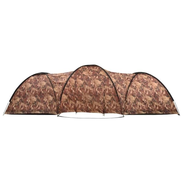 vidaXL iglotelt 650x240x190 cm 8 personer camouflagefarvet